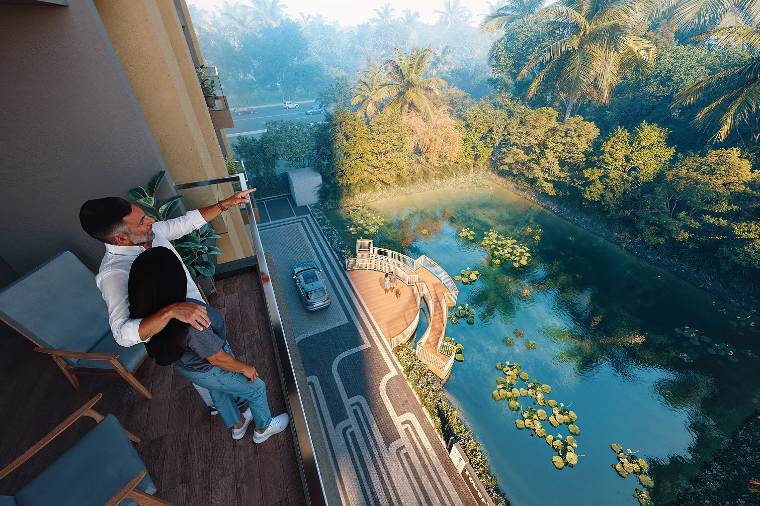 Balcony Pond View